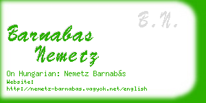 barnabas nemetz business card